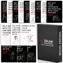 Couples Drinking Game with Fun Erotic Dares, Romantic Adult Card Game for Date Night and Gifts