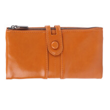 Vintage Design Clutch Wallet for Women, Leather RFID Blocking Anti Magnetic Large Capacity Military Grade Shielding Technology Credit Card Holder