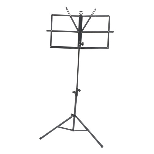 Foldable Adjustable Tripod Music Stand for Musicians Black Sheet Holder for Performance