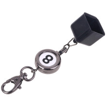 Retractable Pool Cue Chalk Holder with ClipOn Keychain for Billiards and Snooker Chalk