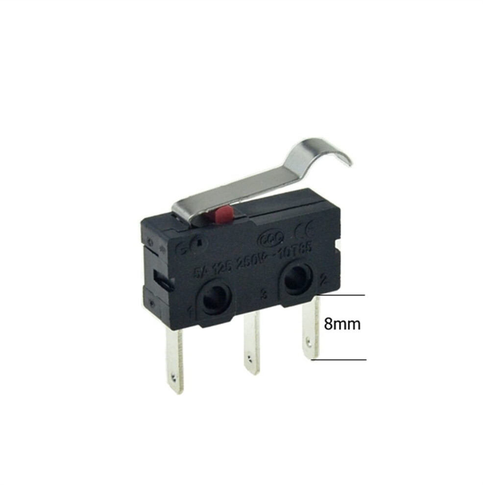 5Pcs Spdt Roller Lever Micro Limit Switch No Nc 3 Pins Long Terminal 5A 125V 250V 9382693206336