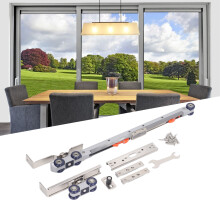 4 Wheel Silent Roller Trolley for Sliding Doors Stainless Steel Aluminum