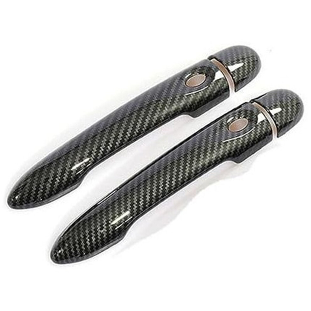 Car Door Handle Cover Carbon Fiber For Renault Scenic Iii Grand Scenic Xmod 20102016 2Dr No Key 2 Buttons Scratchresistant Black 9199774059305