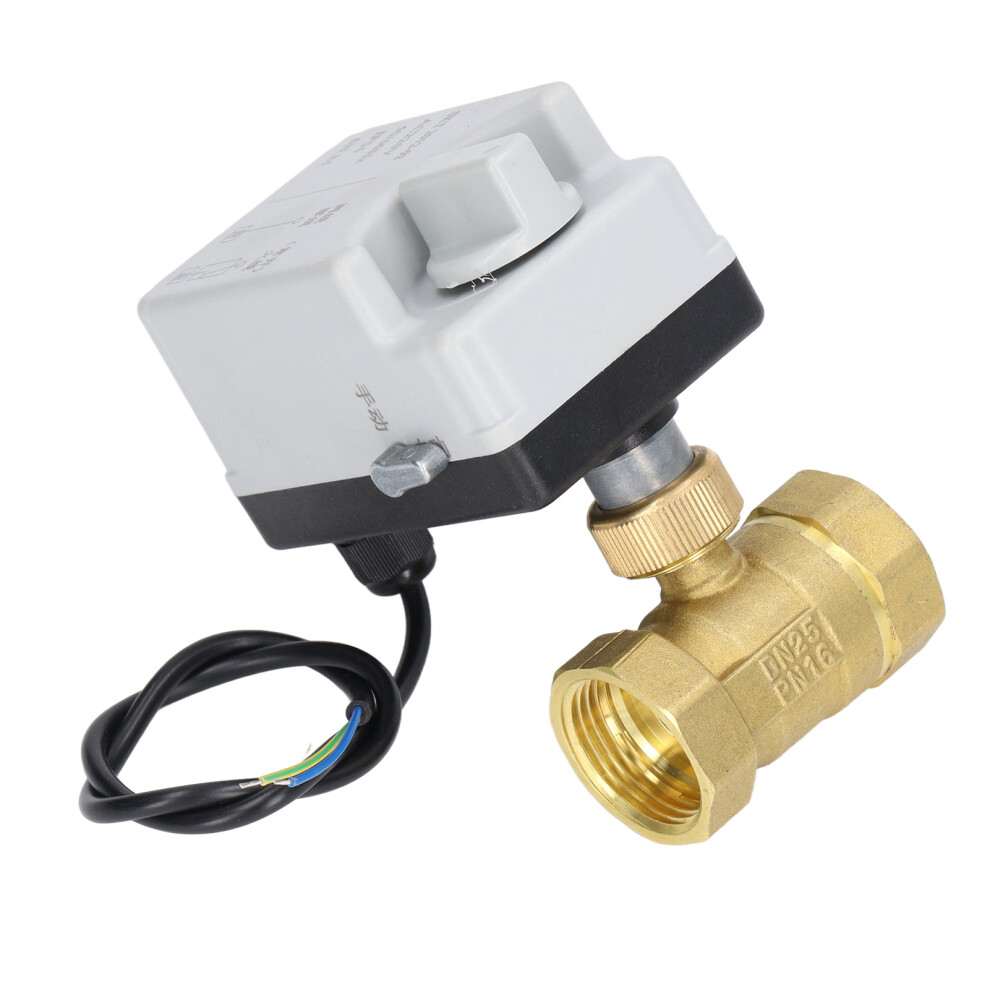 Electric Brass Dn25 2 Way Ball Valve Ac220v Motorized 2 Wire Normally Open 5031375520096