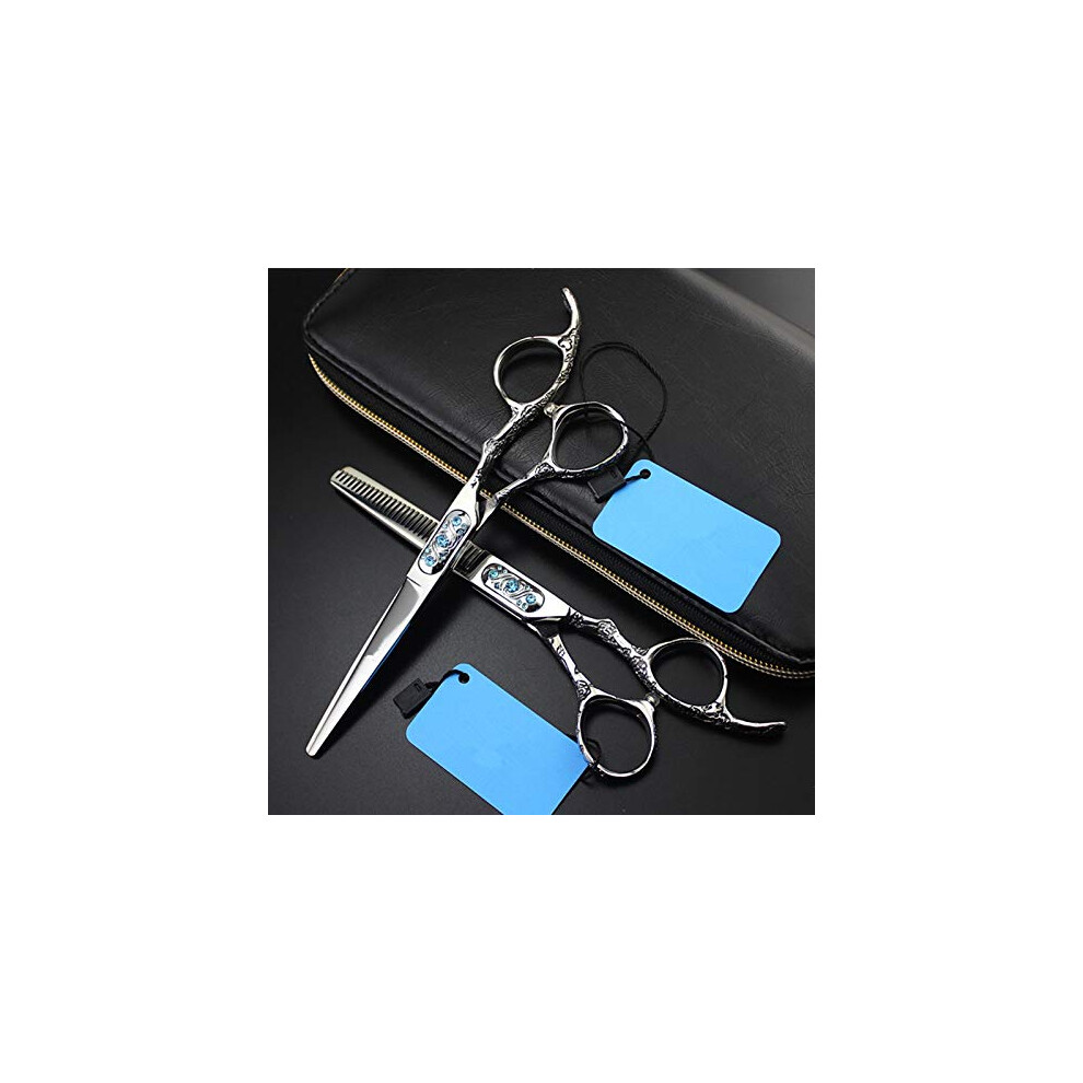 Hairdressing Scissors 6 Inch 440C Stainless Steel Plum Blossom Handle Professional Hair Cutting