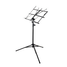 Folding Professional Heavy Duty Music Stand With Clip Holder For Laptop Projector Desktop Book Stand Black