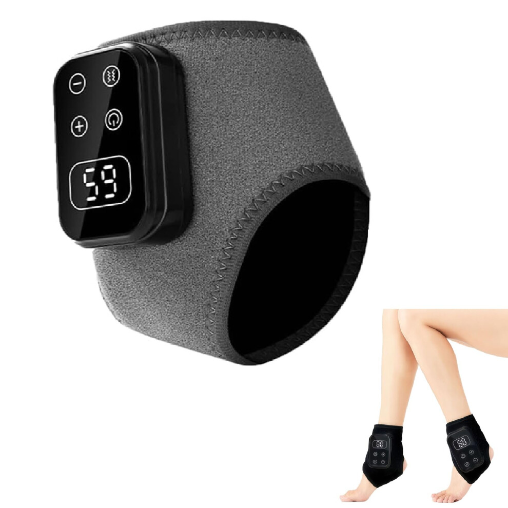 Foot Massager With Heat And Vibration Rechargeable Ankle Pad 5 Modes 6 Heat Levels Heel Arch Pain Circulation Grey