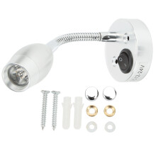 LED-Wandleseleuchten, dimmbar, flexibler Schwanenhals, Touch-Schalter, robustes Aluminiummaterial, geeignet für Wohnmobil, Boot und Zuhause