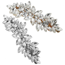 Assorted Color8.5x3cmRhinestone Hairpin Girls Hair Clips for Decor 6Pcs Alloy