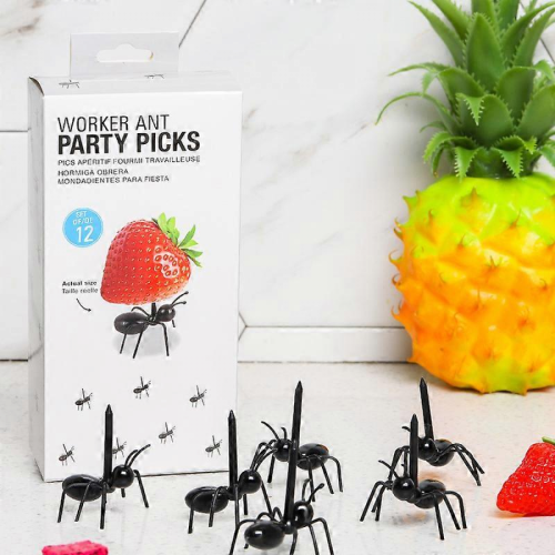 3 Scatole da 36 Pezzi, Forchetta da Frutta e Dessert per Bambini, Stuzzicadenti Riutilizzabili per Formiche, Snack e Torte 1