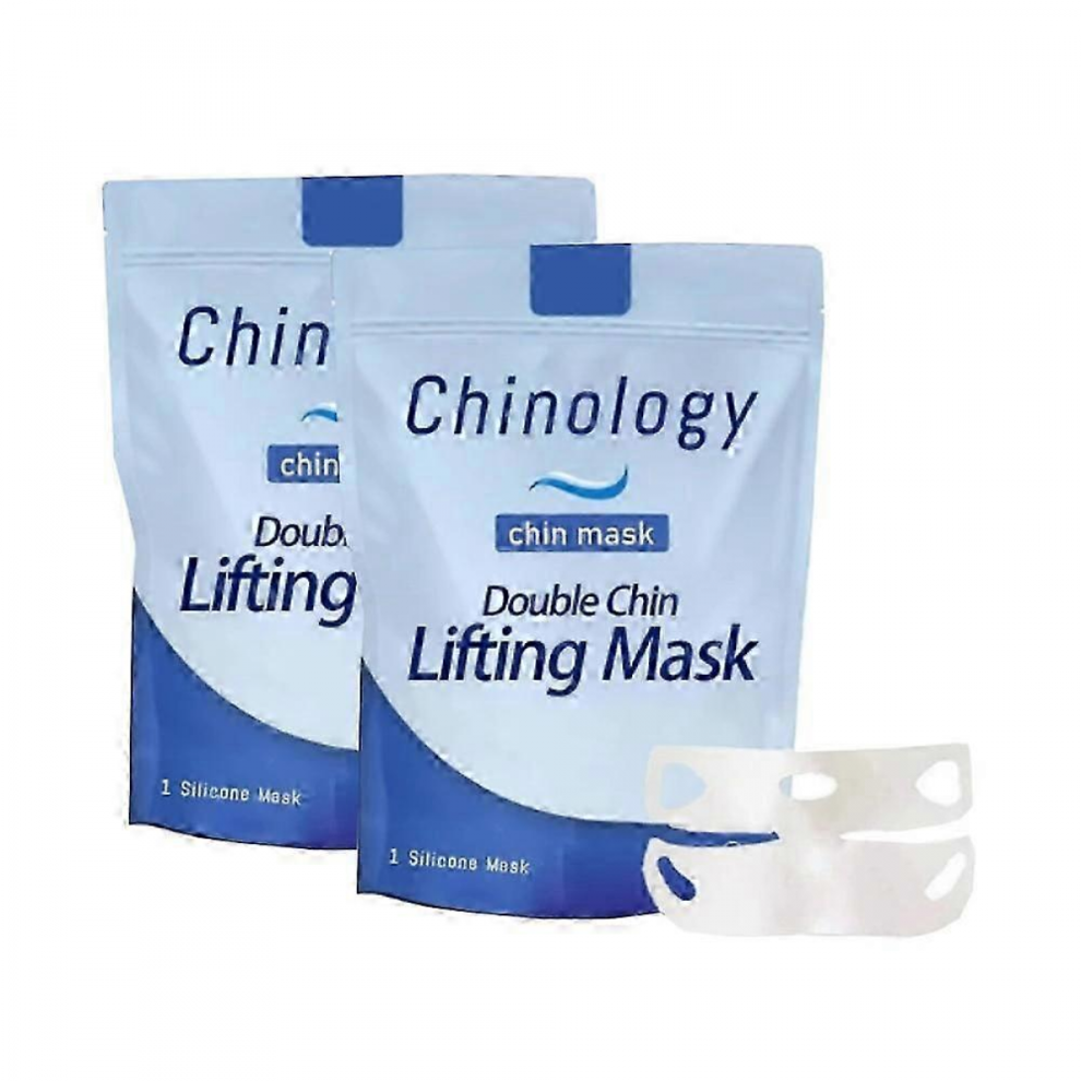 2pcs1-3X Chinology Double Chin Lifting Mask, Chinology Double Chin Mask, V Line Lifting Double Chin Mask, Chinology Face & Neck Jawline Firming Mask