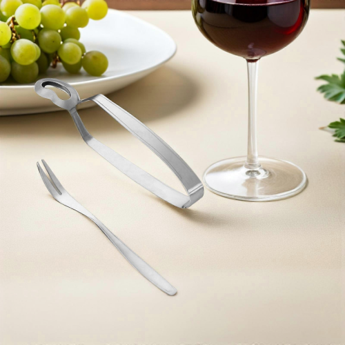 Silver15.5X2.7X1.5CMSnail Tong And Fork Set 16 Pcs Convenient Eating Tools For Home Use Tableware 2
