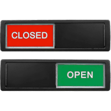 Black-open close signOpen Closed Sign, Open Signs Privacy Slide Door Sign Indicator High Quality