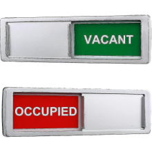 Silver-vacant occupied signOpen Closed Sign, Open Signs Privacy Slide Door Sign Indicator High Quality