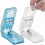 2-Pack Pill Cutter with V-Shape Blade for Cutting & Crushing Pills - Transparent Storage Case 1