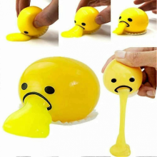 6pcs6pcs Wacky Toy Nausea Yolk Vomiting Egg AntiStress Fidget Toys Slime Squishy Stress Ball Aldult Relieve Stress Kid Toy