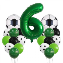 61 Set Balloon Set Soccer Number Shape Leakproof Contrast Color Sport Fans Baby Birthday Party Decora YGWL