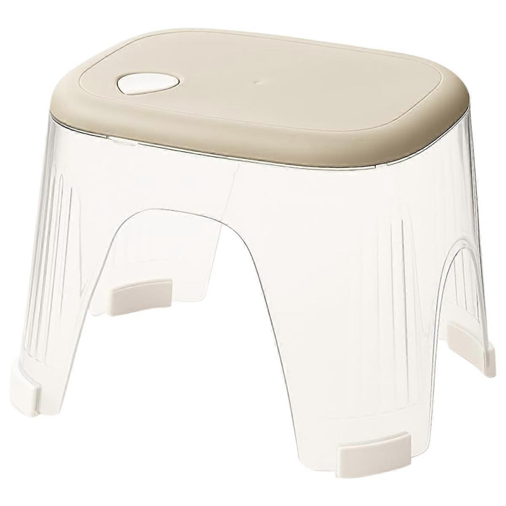 Cream WhiteAcrylic Shower Stool300 Lb Capacity