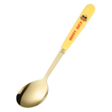 1pc1/6Pcs Dessert Spoon No Burr Heat Insulation Stainless Steel Cartoon Duck Anti-slip Mixing Scoop for