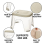 Cream WhiteAcrylic Shower Stool300 Lb Capacity 2