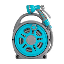 Garden Hose Reel Cart with Ergonomic Crank Handle, Durable Outdoor Hose Holder for Yard and Car Washing