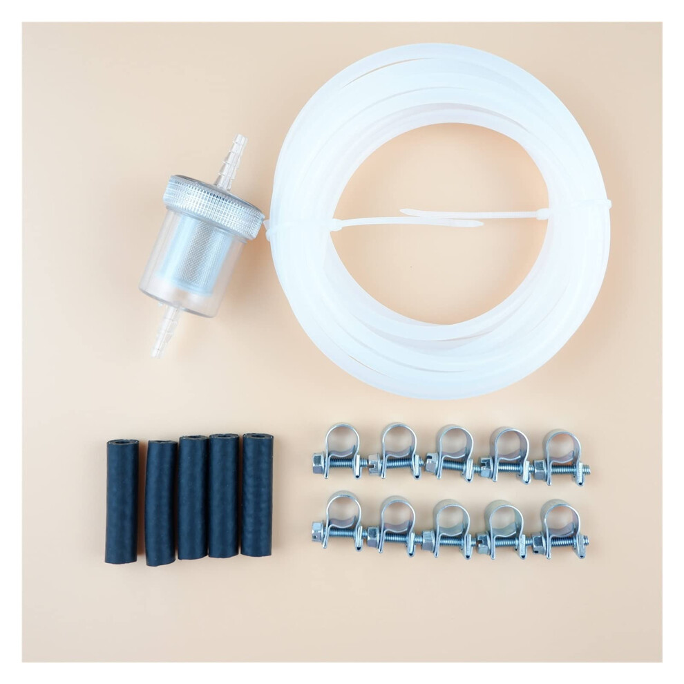 Car Parking Diesel Heater Fuel Pipe Line Kit With Connection Hose Clip Fuel Filter Compatible With Diesel Heaters White 9382693355164