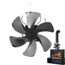 Ventilador de estufa de leña sin electricidad, alimentado por calor, silencioso, ideal para interiores, con quemador de leña y tubería B