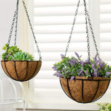 10 Stuks Voederbakken voor Vogels, Imitatie Rotan, Hangende Bloempotkettingen, Decoratieve Kweekbak, Huis- en Tuindecoratie