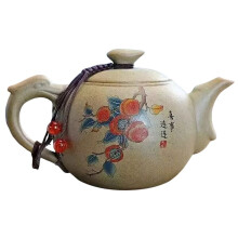 Exquisite Ceramic Tea Pot China Classics Coarse Pottery Teapot Handle Ceramics Teakettle BalckGreen Clay  Ore Tea Set A