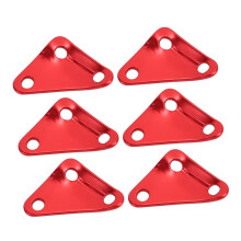 10 Stück Rote Ultralight Aluminium-Dreieck-Zelt-Abspannleinen Spannervorrichtung für Campingausrüstung