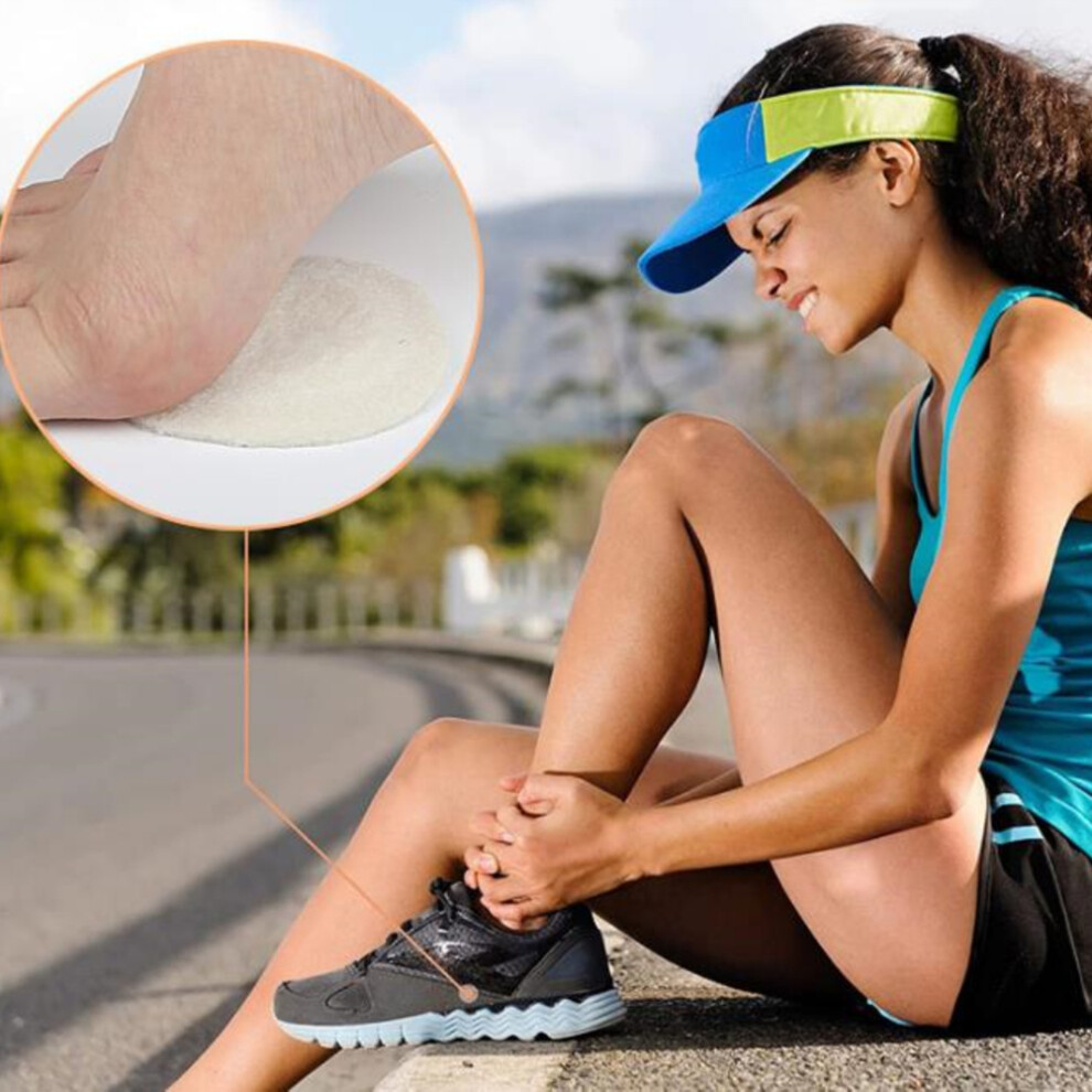 White 5 Pairs Breathable Metatarsal Felt Pads For Forefoot Discomfort Relief
