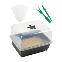 Large Capacity Seed Starter Tray with Vented Lid for Indoor Gardening and Efficient Drainage