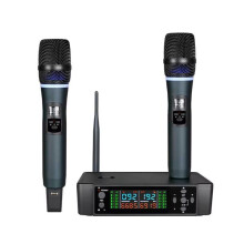 Ensemble de Microphones Professionnels Sans Fil pour Chant sur ScĂšne, Diffusion Dynamique en Direct, 1 Glisser, Lot de 2 Micros Portables pour la