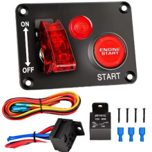 12-V-Rennwagen-, Start-Stopp-Knopf, Zündlicht, Kippschalter, Autozubehör für Boot, ATV, UTV