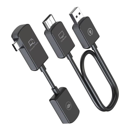 Transmissor USB e Receptor Compatível com  2.4G/5G para Streaming de Vídeo e Áudio, Ideal para Telefone/Laptop/PC/TV Box/Projetor