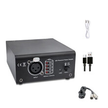 48V Fantoomvoeding Microfoonkabel voor Alle Condensatormicrofoons en Muziekopnameapparatuur met 3,5 mm Kabel