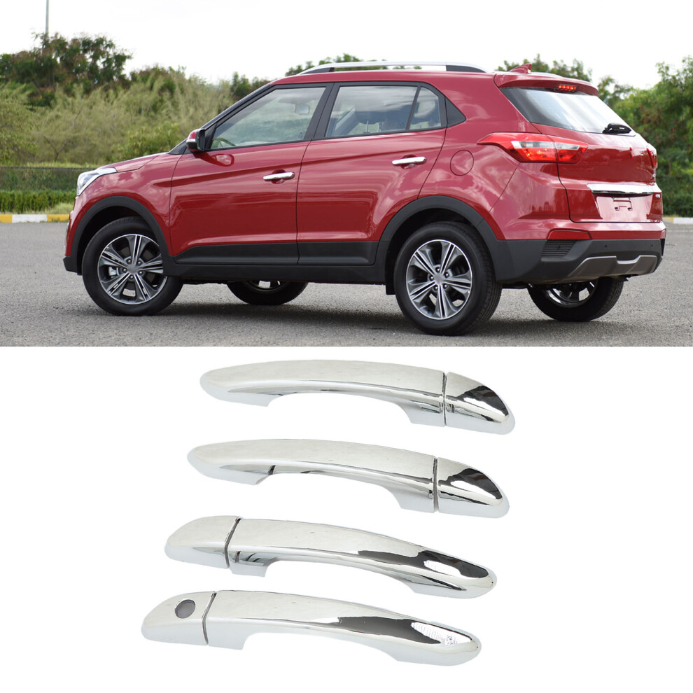 Door Handle Cover With Chrome Caps For Creta Ix25 Lhd Mirror Finish 5071375530268
