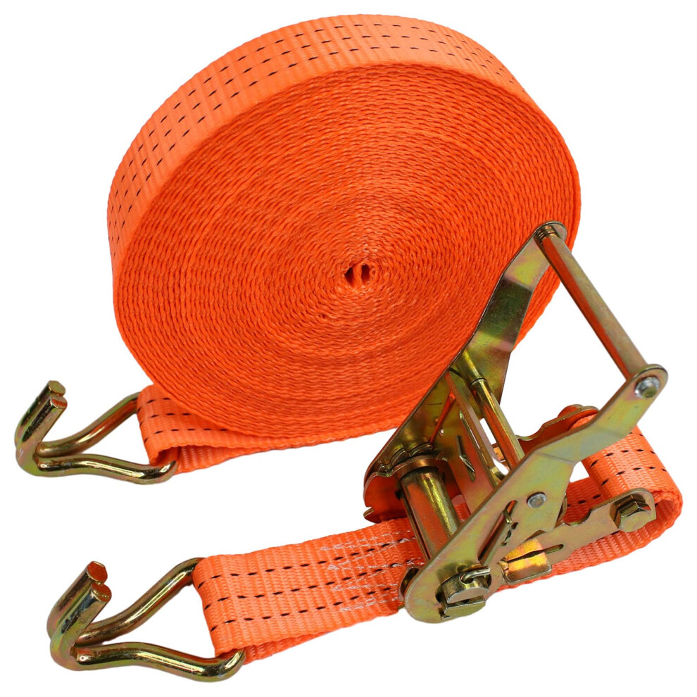 Heavy Duty Ratchet Straps With J Hooks 15M For Trucks Trailers Motorcycles And Car Cargo Securing 9382693210166