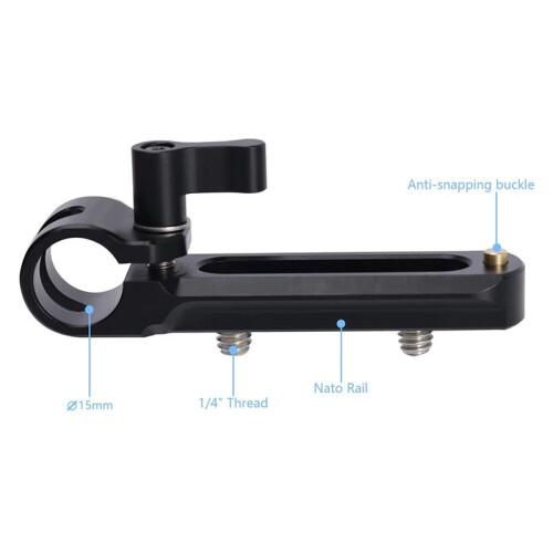 Rail with 15mm Single Railblock/Rod Clamp Camera Rig Accessory Quick Release Mechanism for Various Camera Setups 1