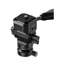 Ulanzi Tête de Trépied Fluide U190 II Uka à Dégagement Rapide, Charge Maximale 4 Kg, avec Trou de Vis 1/4 Pouces et 3/8 Pouces pour Enregistrement
