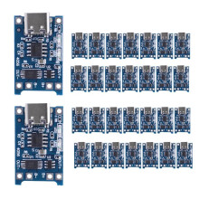 30 Stück Typ-C 18650 Lithium-Batterielademodul 5V 1A Ladeplatine mit Doppelten Schutzfunktionen für DIY-Projekte