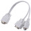 NEW 1 PC to 2 MONITORS SPLITTER CABLE FOR VGA VIDEO 1