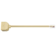 RJ 11 6P 4 C Connector 2 X Jack Poort M / F Splitter Telefoon Adapter Kabel Beige