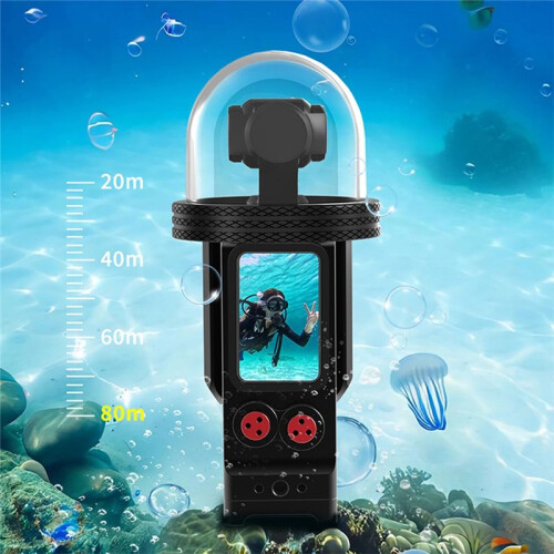 Waterproof Cage for  OSMO POCKET 3 Diving Housing 80M Frame Protective Shell Quick Release Magnetic Base 1