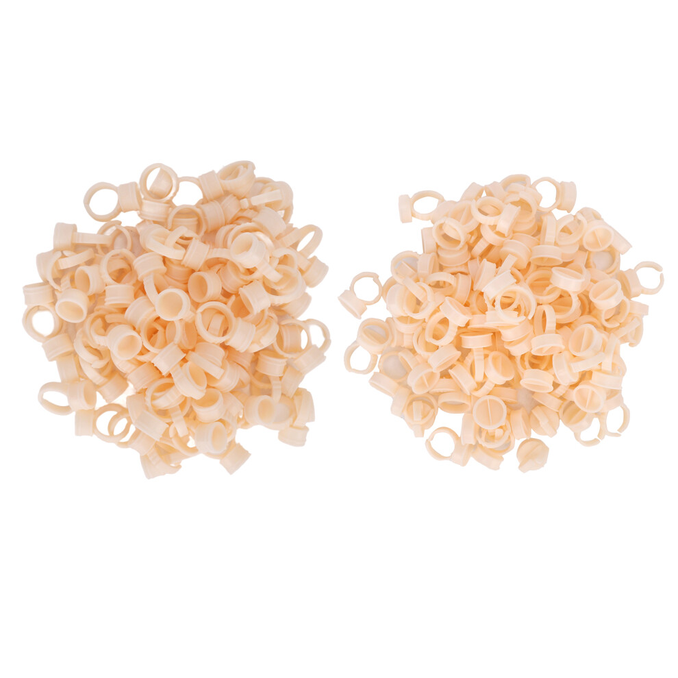 Soft Silicone Ink Ring 200pcs Disposable Eyebrow & Eyelash Glue Holder