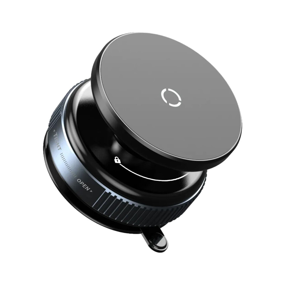 Car Phone Holder With 360 Rotation And Strong Vacuum Suction For Windshield Or Dashboard Use, Black 9382693356505