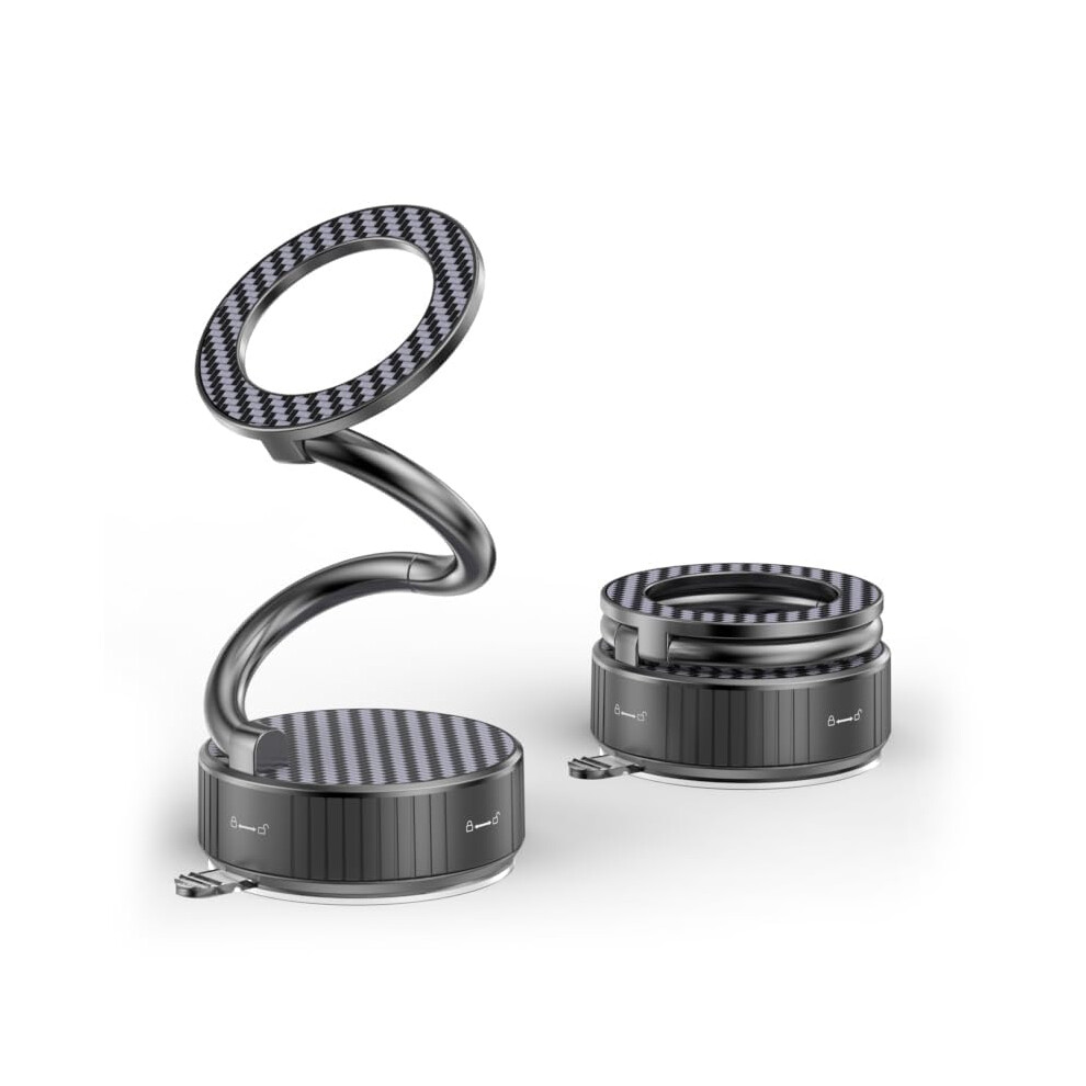 Magnetic Car Phone Mount With Strong Suction Cup, 360 Rotation, Foldable Holder For Dashboard And Windshield 9187378408612