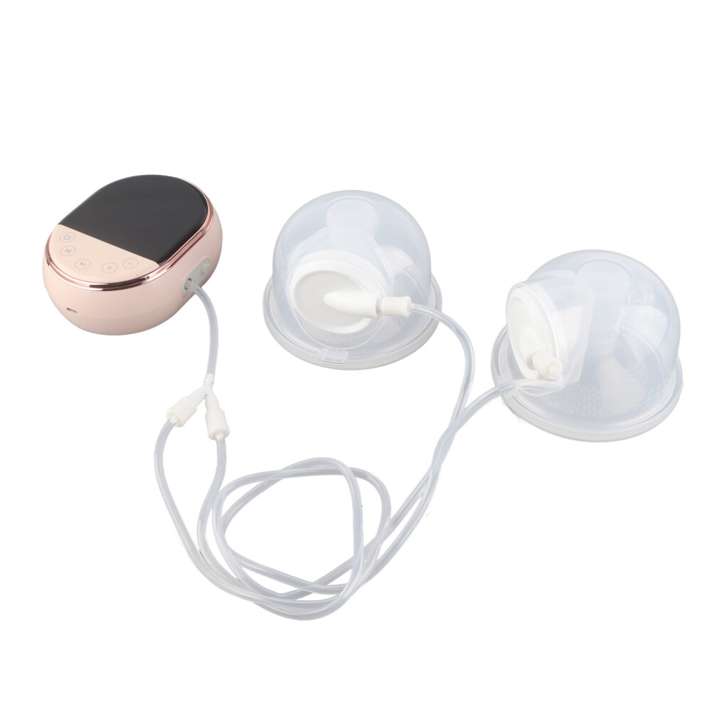 Portable Double Wearable Breast Pump With Touch Screen, Pink