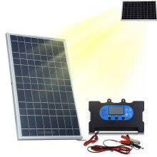 10W 12V Portable Solar Power Bank Waterproof Monocrystalline Panel Kit for Camping and Off Grid