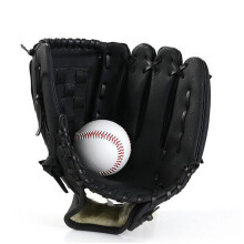 Baseball Glove PU Leather Professional Ergonomic Infield And Outfield Glove 9.5in Black